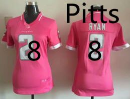 Women's Nike Atlanta Falcons #8 Pitts Pink Authentic Stitched NFL Jersey