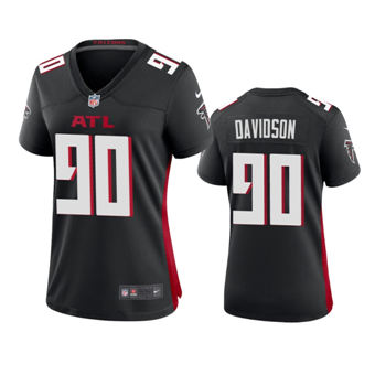 Women's Nike Atlanta Falcons #90 Marlon Davidson Black Game Authentic Stitched NFL Jersey