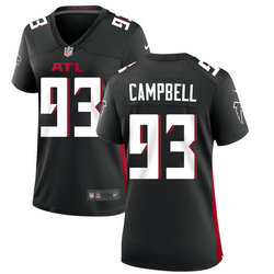 Women's Nike Atlanta Falcons #93 Calais Campbell Black Vapor Untouchable Authentic Stitched NFL Jerseys