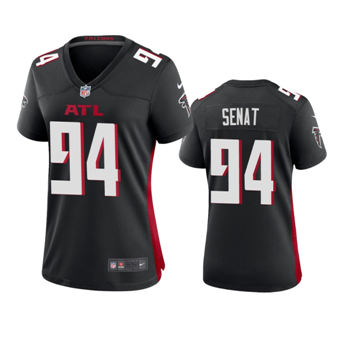 Women's Nike Atlanta Falcons #94 Deadrin Senat Black Game Authentic Stitched NFL Jersey