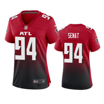 Women's Nike Atlanta Falcons #94 Deadrin Senat Red Game Authentic Stitched NFL Jersey