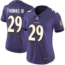 Women's Nike Baltimore Ravens #29 Earl Thomas III Purple Vapor Untouchable Authentic Stitched NFL Jersey