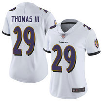 Women's Nike Baltimore Ravens #29 Earl Thomas III White Vapor Untouchable Authentic Stitched NFL Jersey
