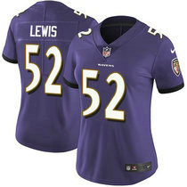 Women's Nike Baltimore Ravens #52 Ray Lewis Purple Vapor Untouchable Limited Authentic Stitched NFL Jersey