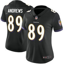 Women's Nike Baltimore Ravens #89 Mark Andrews Black Vapor Untouchable Authentic Stitched NFL Jersey