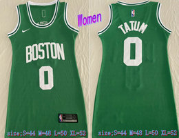 Women's Nike Boston Celtics #0 Jayson Tatum Icon Green Game Authentic print NBA Jerseys