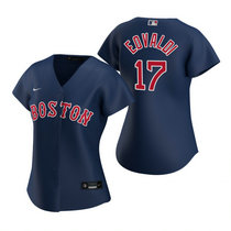 Women's Nike Boston Red Sox #17 Nathan Eovaldi Navy Blue Authentic stitched MLB jersey