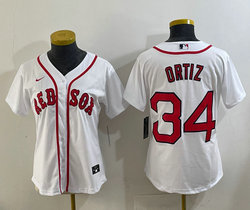 Women's Nike Boston Red Sox #34 David Ortiz White Authentic Stitched MLB Jersey