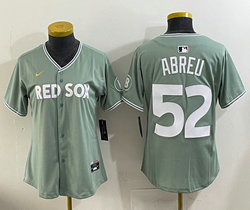 Women's Nike Boston Red Sox #52 Wilyer Abreu Green 2025 City MLB Jersey