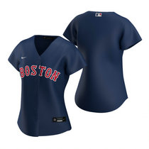 Women's Nike Boston Red Sox #Blank Navy Blue Authentic Stitched MLB Jersey