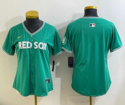 Women's Nike Boston Red Sox Blank (no name) Green City Jersey