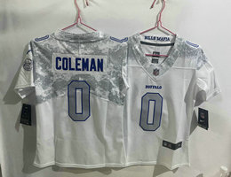 Women's Nike Buffalo Bills #0 Keon Coleman White Rivalries Stitched Football Jersey