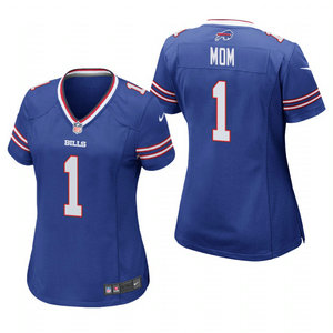 Women's Nike Buffalo Bills #1 Dad Blue 2021 Mother's Day Authentic Stitched NFL Jersey