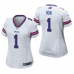 Women's Nike Buffalo Bills #1 Dad White 2021 Mother's Day Authentic Stitched NFL Jersey