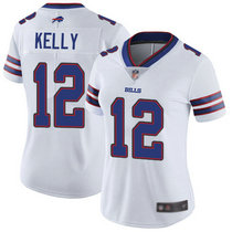 Women's Nike Buffalo Bills #12 Jim Kelly White Vapor Untouchable Limited Authentic stitched NFL jerseys