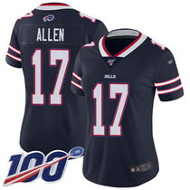 Women's Nike Buffalo Bills #17 Josh Allen 100th Season Inverted Legend Vapor Untouchable Authentic Stitched NFL jersey