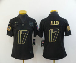 Women's Nike Buffalo Bills #17 Josh Allen 2020 Black Gold Salute to Service Jersey