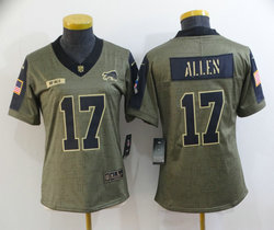 Women's Nike Buffalo Bills #17 Josh Allen 2021 salute to service Authentic Stitched NFL Jersey - 副本
