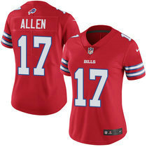 Women's Nike Buffalo Bills #17 Josh Allen Red Ruch Authentic Stitched NFL Jersey