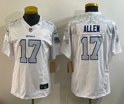 Women's Nike Buffalo Bills #17 Josh Allen White Rivalries Limited Stitched Football Jersey