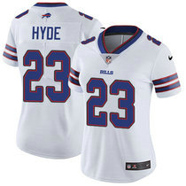 Women's Nike Buffalo Bills #23 Micah Hyde White Vapor Untouchable Limited Authentic Stitched NFL Jersey