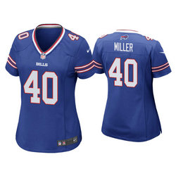 Women's Nike Buffalo Bills #40 Von Miller Royal Blue Vapor Untouchable Authentic Stitched NFL Jersey