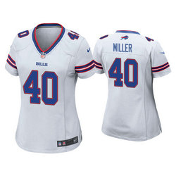 Women's Nike Buffalo Bills #40 Von Miller White Vapor Untouchable Authentic Stitched NFL Jersey