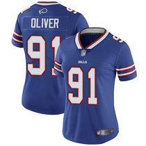 Women's Nike Buffalo Bills #91 Ed Oliver Royal Blue Vapor Untouchable Limited Authentic Stitched NFL Jersey