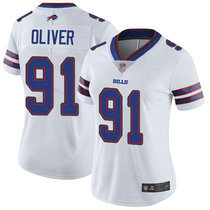 Women's Nike Buffalo Bills #91 Ed Oliver White Vapor Untouchable Limited Authentic Stitched NFL Jersey