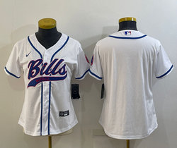 Women's Nike Buffalo Bills White Joint Authentic Stitched baseball jersey