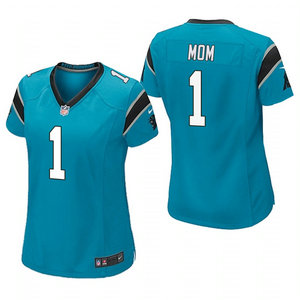 Women's Nike Carolina Panthers #1 Dad Blue 2021 Mother's Day Authentic Stitched NFL Jersey
