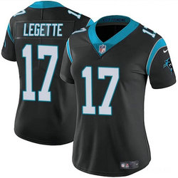 Women's Nike Carolina Panthers #17 Xavier Legette Black 2024 Draft Vapor Untouchable Football Jersey