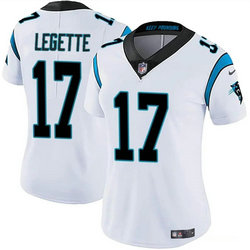 Women's Nike Carolina Panthers #17 Xavier Legette White 2024 Draft Vapor Untouchable Football Jersey