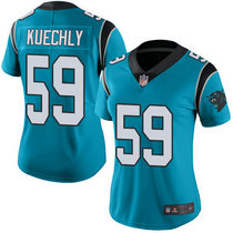 Women's Nike Carolina Panthers #59 Luke Kuechly Blue Vapor Untouchable Limited Authentic Stitched NFL Jersey