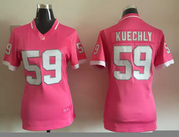 Women's Nike Carolina Panthers #59 Luke Kuechly Pink Bubble Gum Authentic stitched NFL jersey