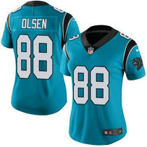 Women's Nike Carolina Panthers #88 Greg Olsen Blue Vapor Untouchable Limited Authentic Stitched NFL Jersey