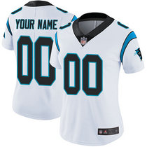 Women's Nike Carolina Panthers Customized White Limited Vapor Untouchable Authentic Stitched NFL Jerseys