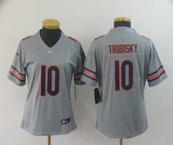 Women's Nike Chicago Bears #10 Mitchell Trubisky Grey Inverted Legend Vapor Untouchable Authentic Stitched NFL jersey