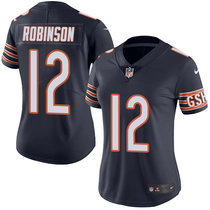 Women's Nike Chicago Bears #12 Allen Robinson Navy Blue Vapor Untouchable Limited Authentic stitched NFL jersey