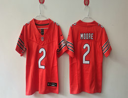Women's Nike Chicago Bears #2 D.J. Moore Orange F.U.S.E Authentic Stitched NFL Jersey