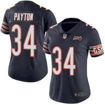 Women's Nike Chicago Bears #34 Walter Payton 100th Season Blue Vapor Untouchable Authentic stitched NFL jersey