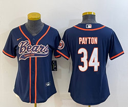 Women's Nike Chicago Bears #34 Walter Payton Blue Joint Authentic Stitched baseball jersey