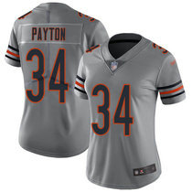 Women's Nike Chicago Bears #34 Walter Payton Grey Inverted Legend Vapor Untouchable Authentic Stitched NFL jersey