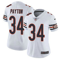 Women's Nike Chicago Bears #34 Walter Payton White Vapor Untouchable Authentic stitched NFL jersey