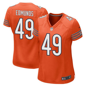 Women's Nike Chicago Bears #49 Tremaine Edmunds Orange Vapor Untouchable Authentic Stitched NFL Jersey
