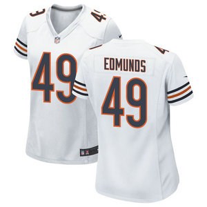 Women's Nike Chicago Bears #49 Tremaine Edmunds White Vapor Untouchable Authentic Stitched NFL Jersey