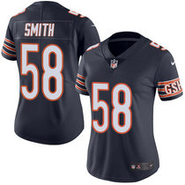 Women's Nike Chicago Bears #58 Roquan Smith Blue Vapor Untouchable Authentic stitched NFL jersey