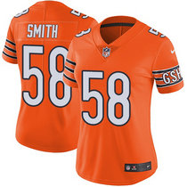 Women's Nike Chicago Bears #58 Roquan Smith Orange Vapor Untouchable Limited Authentic stitched NFL jersey