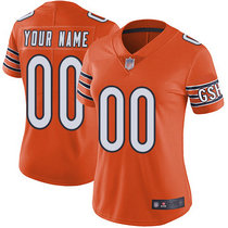 Women's Nike Chicago Bears Customized Orange Vapor Untouchable Authentic Stitched NFL Jerseys