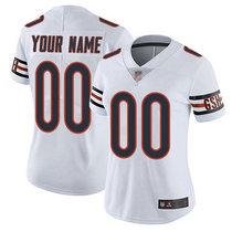 Women's Nike Chicago Bears Customized White Limited Vapor Untouchable Authentic Stitched NFL Jerseys